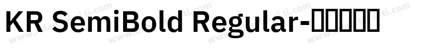 KR SemiBold Regular字体转换